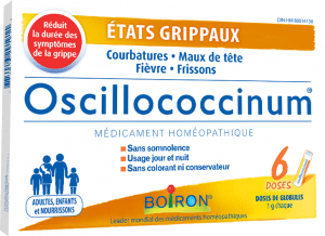 Oscillococcinum est un médicament homéopathique pour le soulagement des états grippaux: courbatures, maux de tête, fièvre et frissons. Ce médicament ne provoque aucune somnolence.