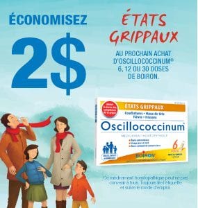 Économisez 2$ sur Oscillococcinum. Téléchargez votre coupon